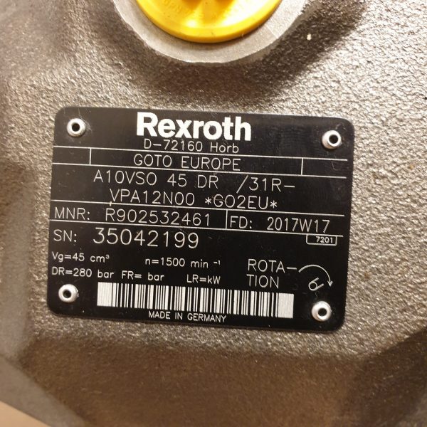 A10VSO45DR/31R-VPA12N00 R902532461 R910916629 (ligt hier) R902566703 - Afbeelding 2