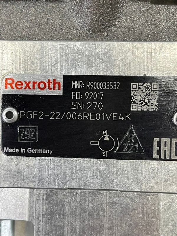 R900088915 BINNENVERTANDINGSPOMP PGF1-2X/4,1RN01VM R900938437 POMPCOMBINATIE P2GF2/006+GF1/4,1RE01+N01E4 R900033532 BINNENVERTANDINGSPOMP PGF2-2X/006RE01VE4K - Afbeelding 2