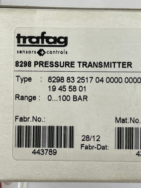 R913020715 TRAFAG Pressure transmitter 443789-001 8298 83 2517 04 0000 0000 19 45 58 01 - Afbeelding 3