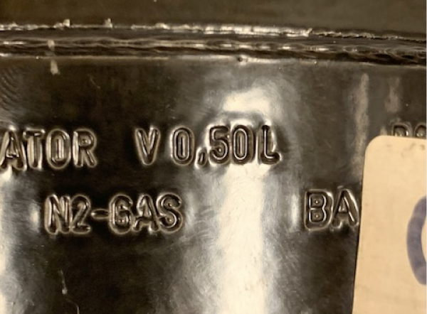 Membraam accumulator 0,5L N2-GAS - Afbeelding 2