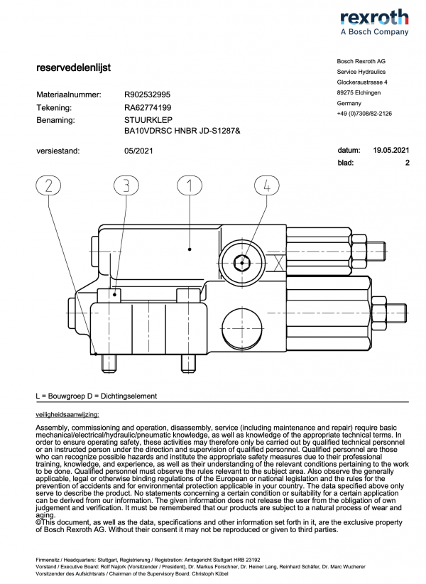 STUURKLEP BA10VDRSC HNBR JD-S1287& R902532995