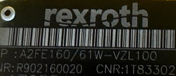 A2FE160/61W-VZL100 R902160020 / 211.24.01.92 R909427288 R992001343 R992001343 OEM:1T833025800